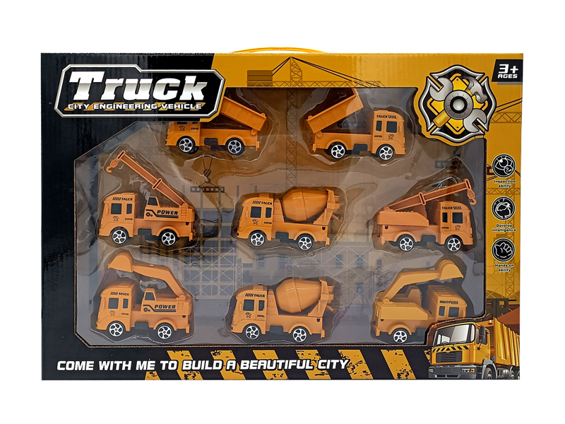 Pull Back Engineering Vehicle Set