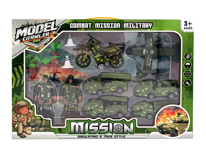 Pull Back Military Vehicle Set