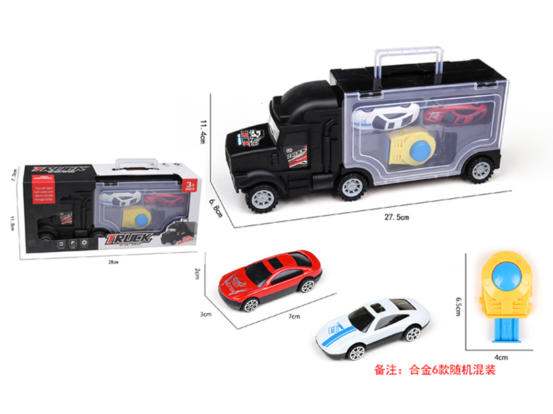 Slide Container Truck+2 Alloy Sports Car+1Catapult