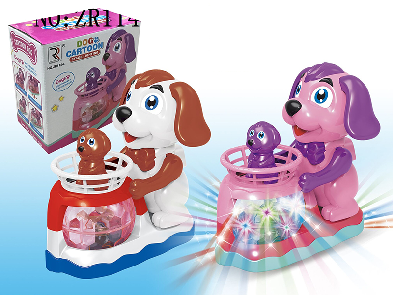B/O Cartoon Dog Stage Lighting With Lights And Music