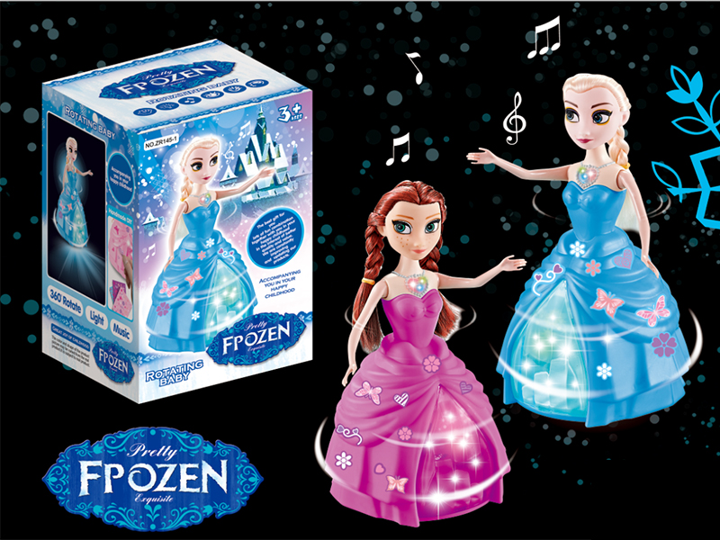 B/O Rotating Frozen Princess With Music