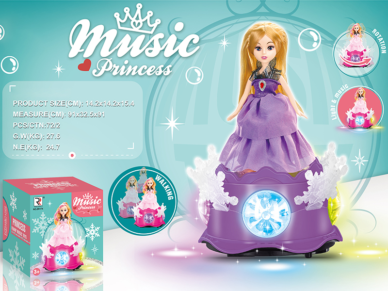 B/O Go And Bump Princess Doll With Lights and Music