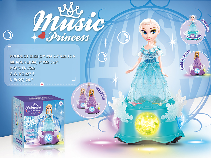 B/O Go And Bump Princess Doll With Lights and Music