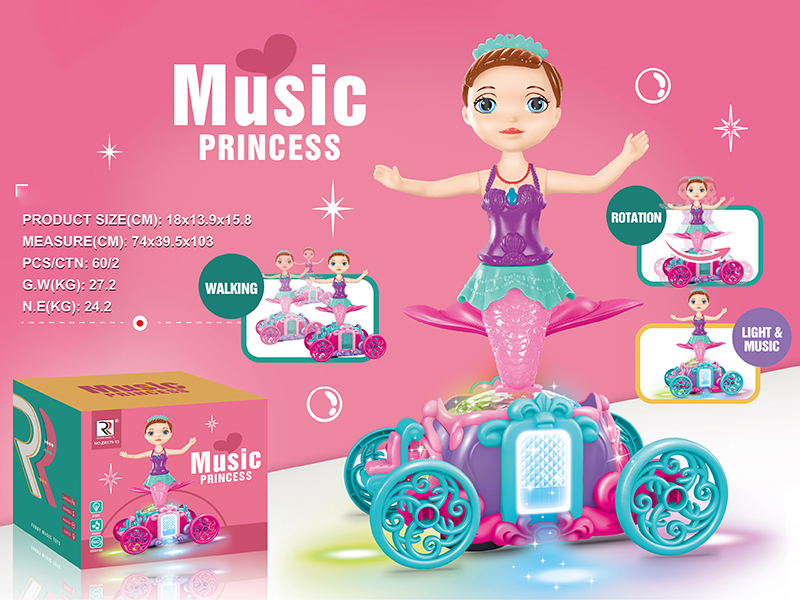 B/O Go And Bump Pumpkin Carriage (Lights & Music) + Mermaid Princess