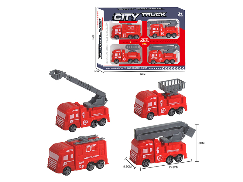 Pull Back City Fire Engine Set