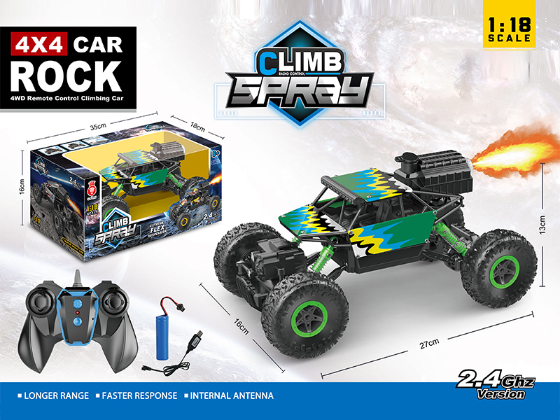 1:18 4WD R/C Climber With Spray