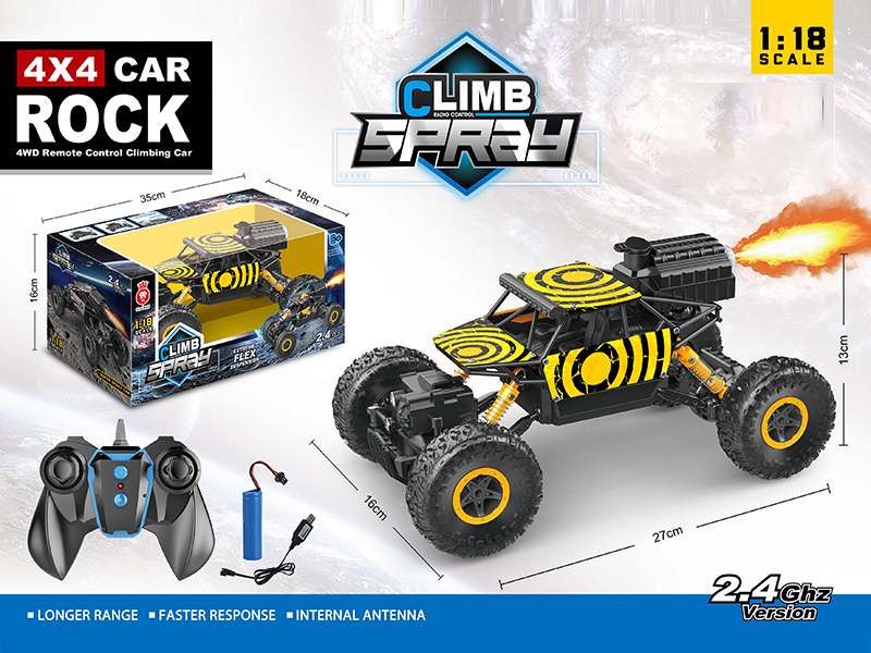 1:18 4WD R/C Climber With Spray