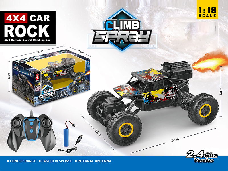 1:18 4WD R/C Climber With Spray