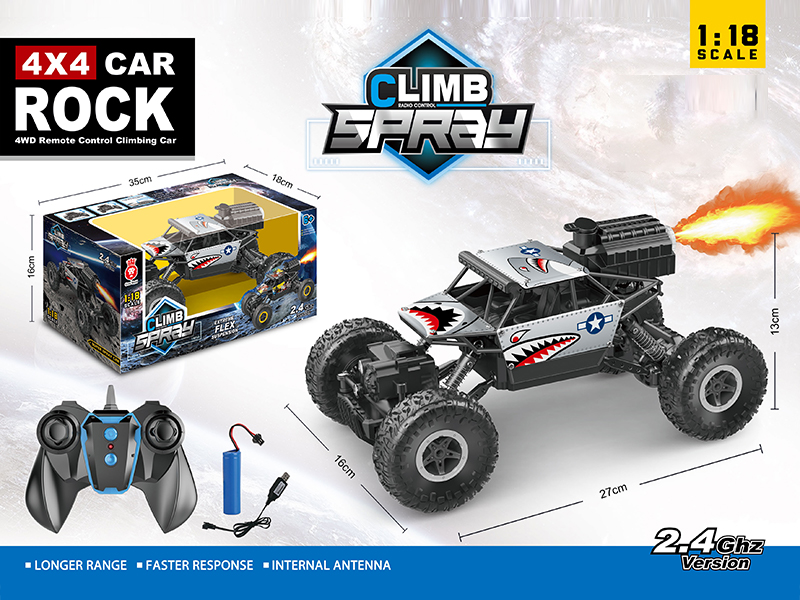 1:18 4WD R/C Climber With Spray