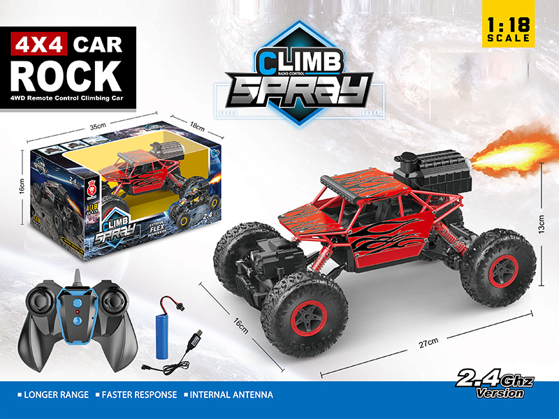 1:18 4WD R/C Climber With Spray