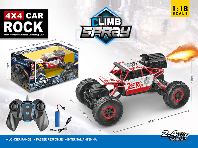 1:18 4WD R/C Climber With Spray