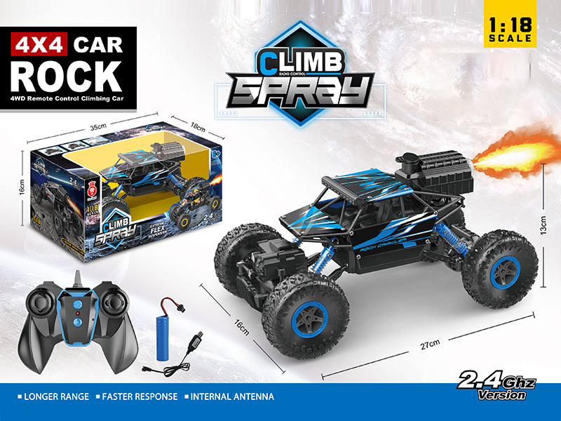 1:18 4WD R/C Climber With Spray