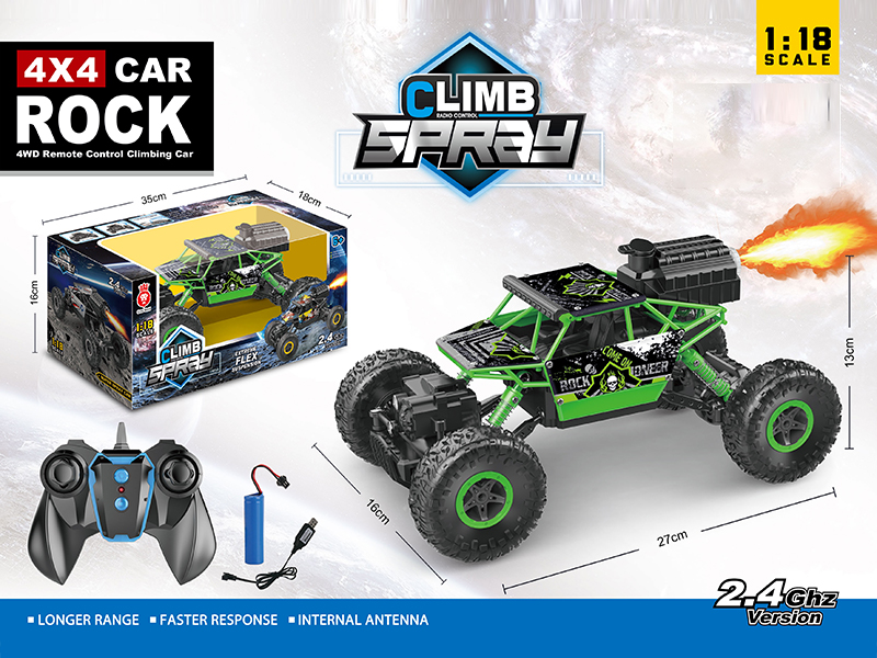 1:18 4WD R/C Climber With Spray