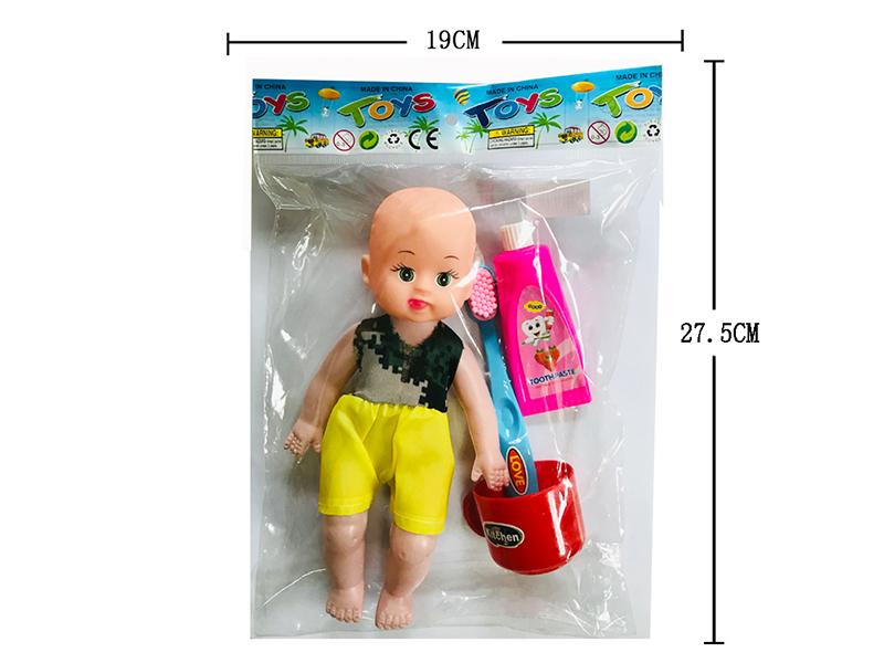 Doll + Toothbrush Toothpaste Set