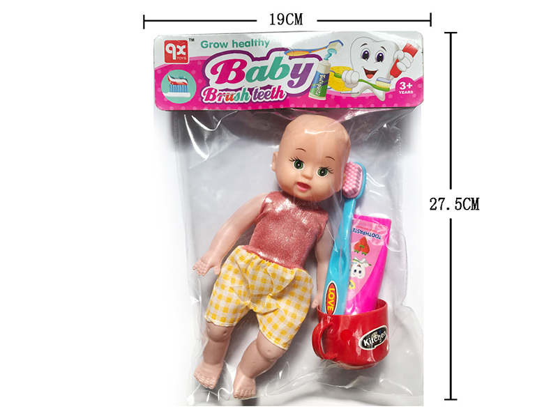 Doll + Toothbrush Toothpaste Set