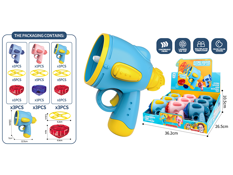 Flying Disc Gyro Launcher 9pcs