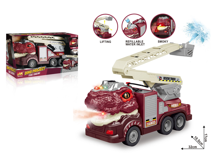 1:16 Friction Tyrannosaurus Rex Fire Rescue Vehicle