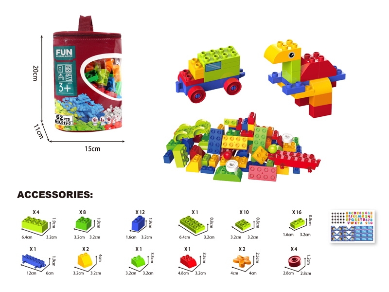 DIY Building Block 62PCS