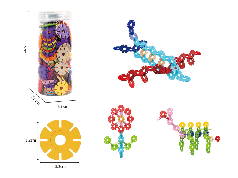 Medium Snowflake Transparent Round Bottle Building Block（200PCS）