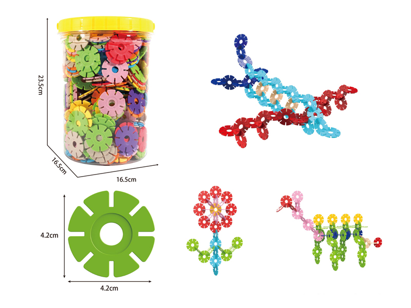 Large Snowflake Transparent Bucket Building Block（600PCS）