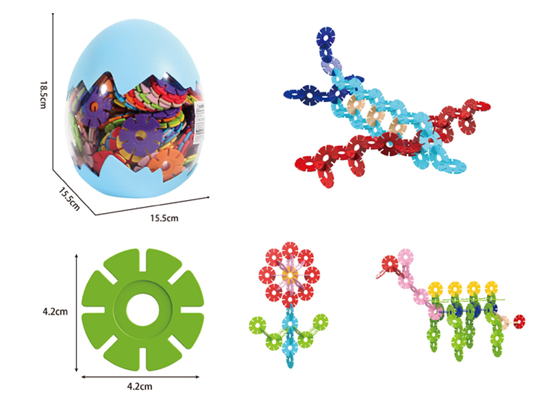 Large Snowflake Flake Dinosaur Egg Building Block（300PCS）