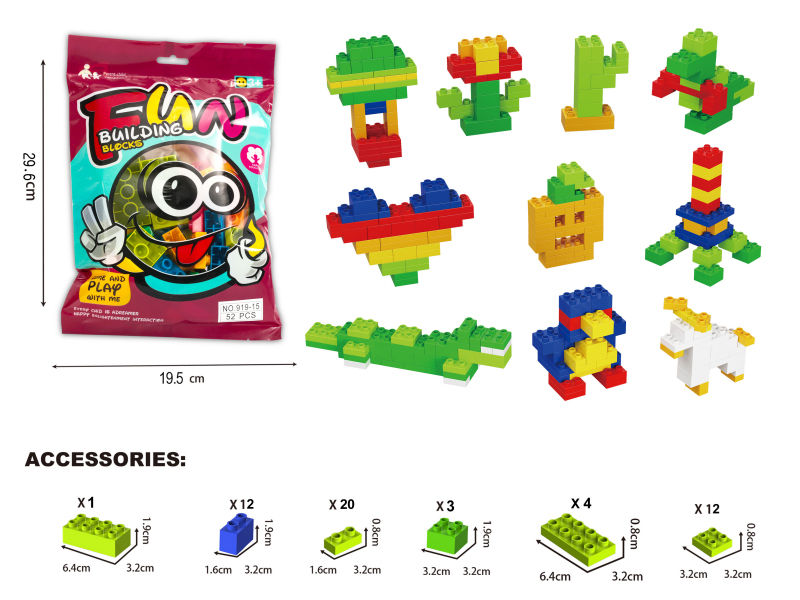 52PCS DIY Building Block