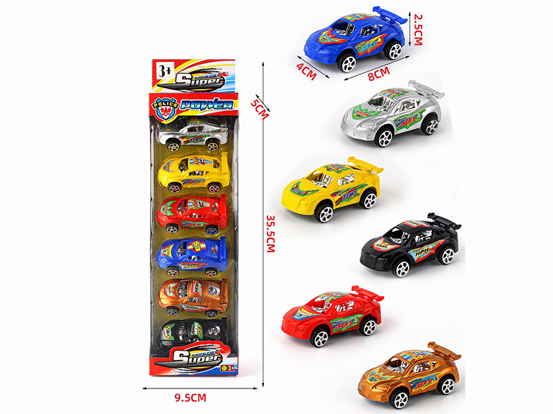 Pull Back Spray-Painted Racing Car