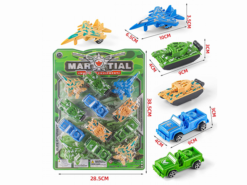 Pull Back Military Truck Warplane Set