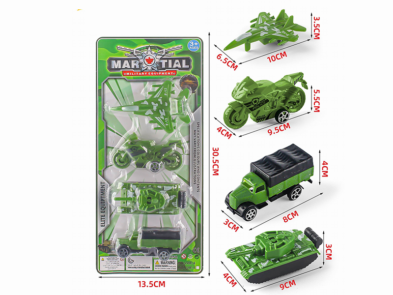 Pull Back Military Trucks Set