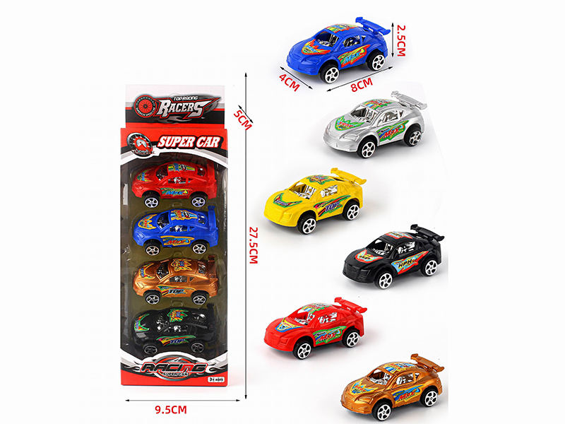 Pull Back Spray-Painted Racing Cars