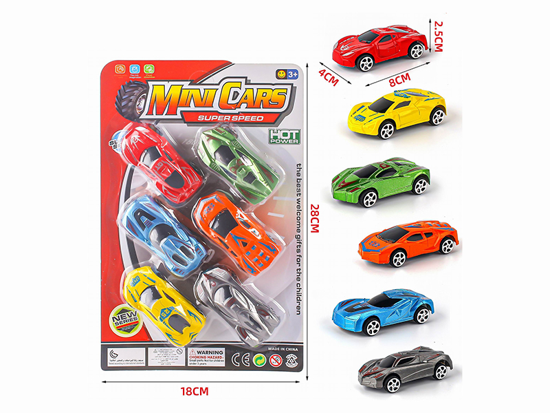Pull Back Spray-Painted Racing Cars