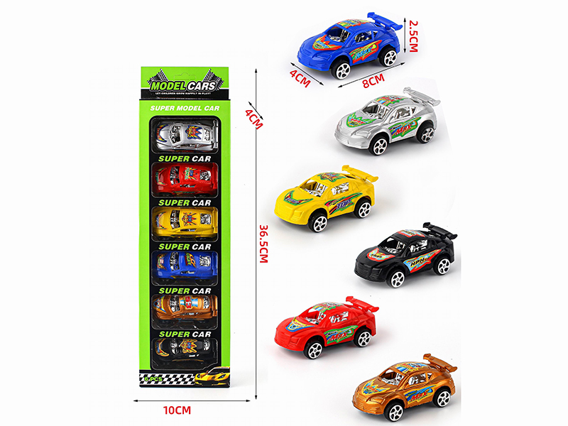 Pull Back Spray-Painted Racing Cars
