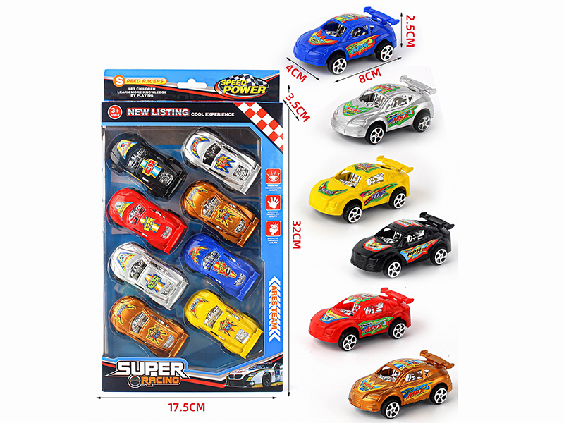 Pull Back Spray-Painted Racing Cars