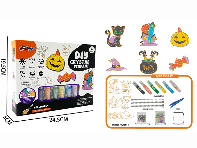 Creative Painting DIY Crystal Pendant - Halloween