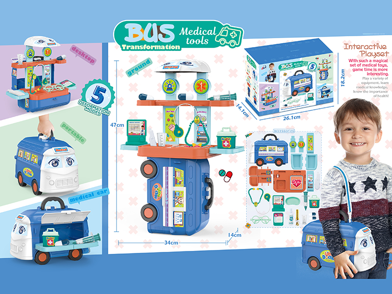 5 In 1 Transformation Bus Medical Tools Set