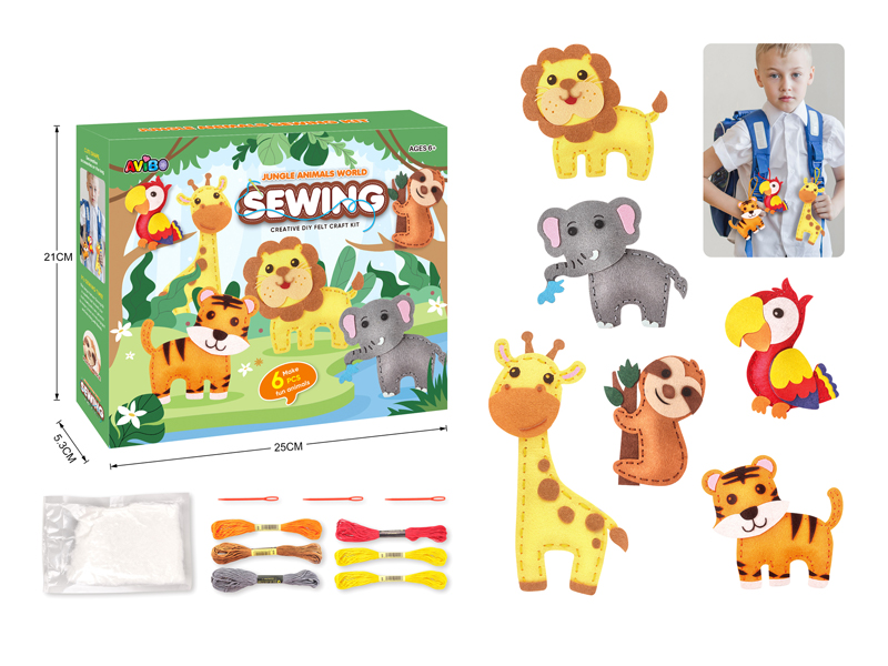 DIY 6PCS Ocean Sewing Plush Animal Art Set