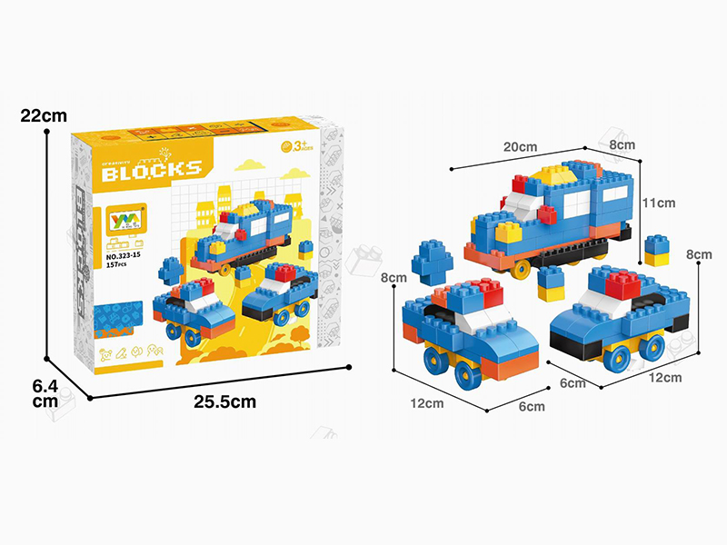 Police Scene Building Blocks 157pcs