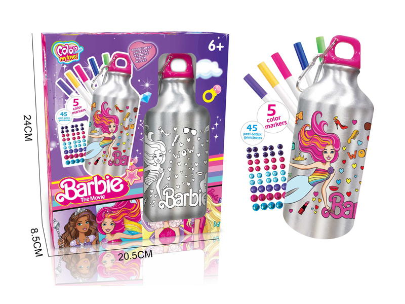 DIY Doll Graffiti Water Bottle