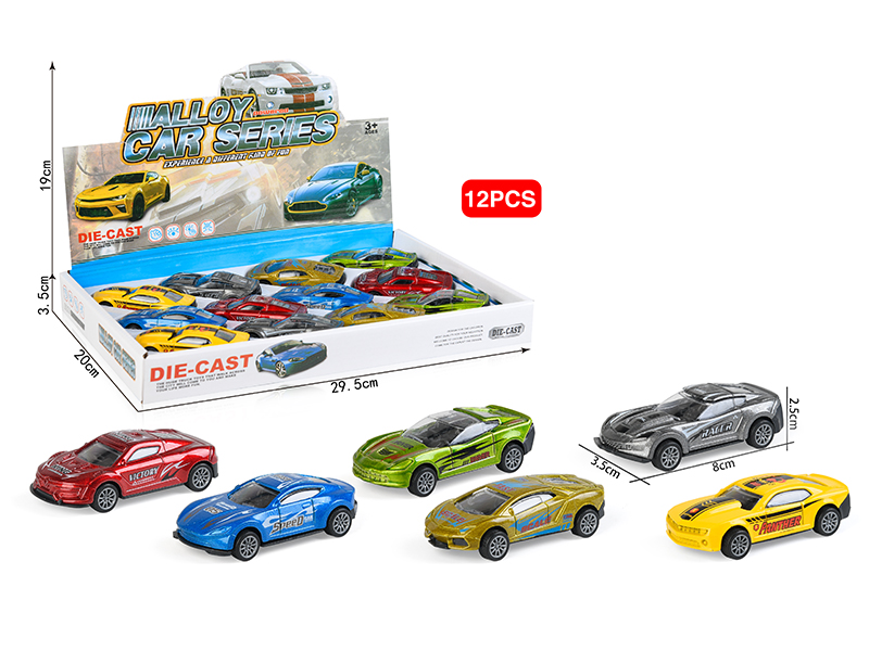 Pull Back Alloy Sports Cars 12pcs