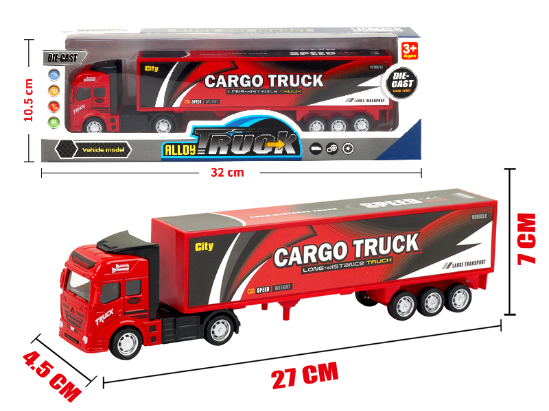 Pull Back Alloy Container Truck