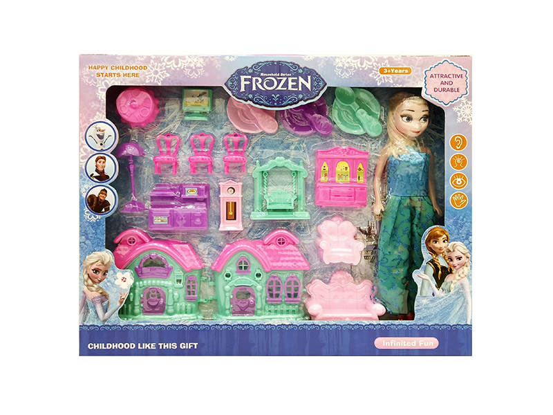 Frozen Villa Furniture Toys With Doll