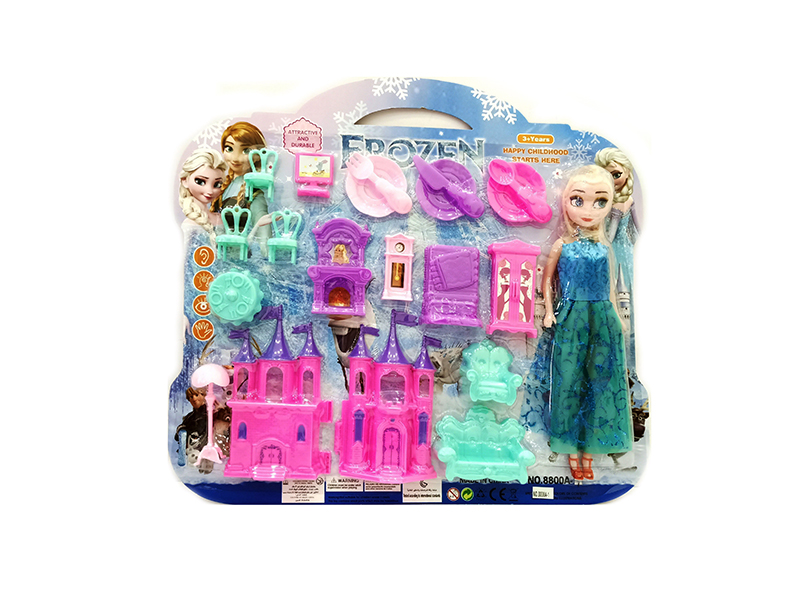 Frozen Villa Furniture Toys With Doll