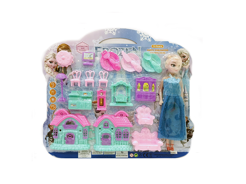 Frozen Villa Furniture Toys With Doll
