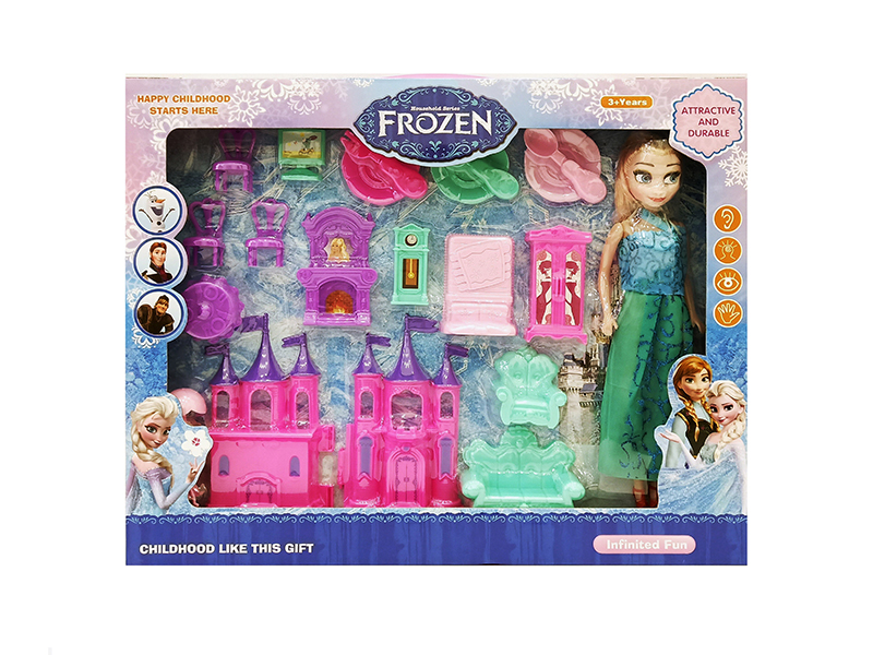 Frozen Villa Furniture Toys With Doll