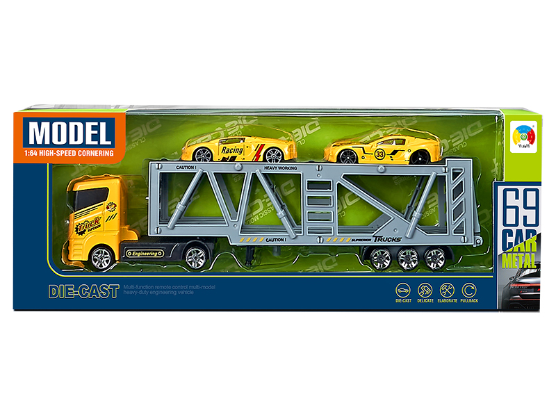 Alloy Engineering Series Double-Decker Transporter With 2 Alloy Cars