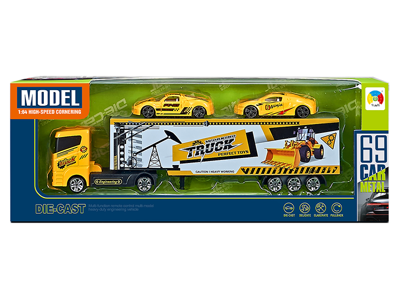 Alloy Engineering Series Container Car With 2 Alloy Cars