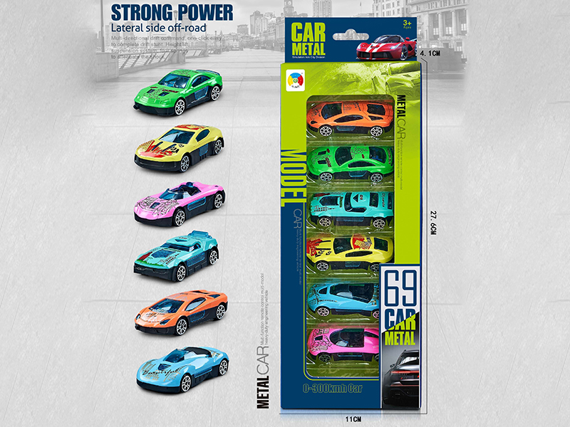 6 Alloy Simulated Cars(Slide)