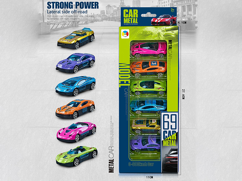 6 Alloy Simulated Cars(Slide)