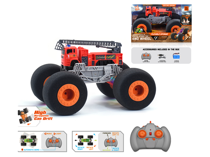 1:16 R/C Wind Fire Wheel Fire Fighting Sponge Wheel Car