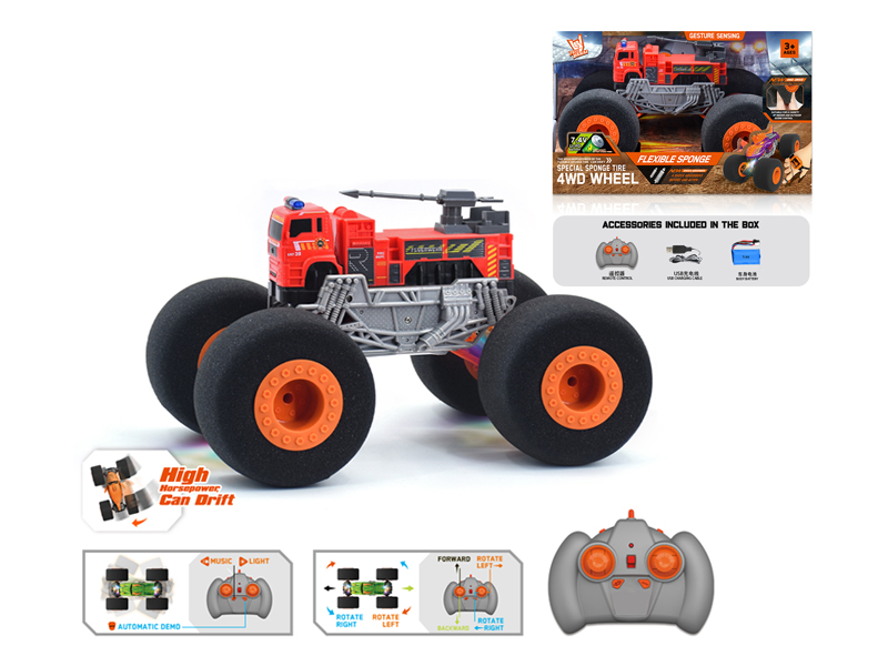 1:16 R/C Wind Fire Wheel Fire Fighting Sponge Wheel Car